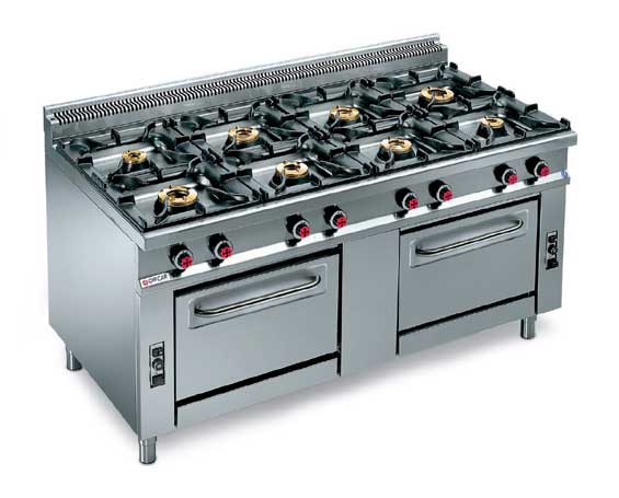 Cuisinières à gaz – électriques industrielles pour Fabriques de Pâtes, Alimentaires et Restaurants.